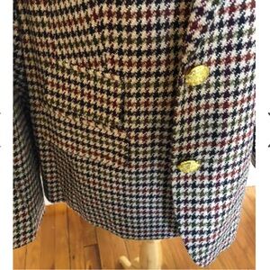 Jones New York Houndstooth Blazer with Gold Buttons
